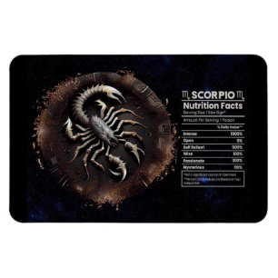 Scorpio-thematischer Nährwert Magnet