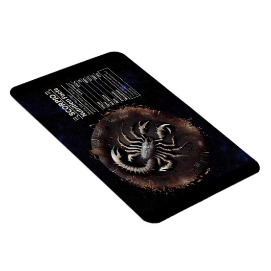 Scorpio-thematischer Nährwert Magnet (Rechte Seite)