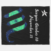 Scorpio Throw Blanket Fleecedecke (Vorderseite (Horizontal))