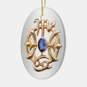Scorpio und Pisces Medallion Keramik Ornament (Links)