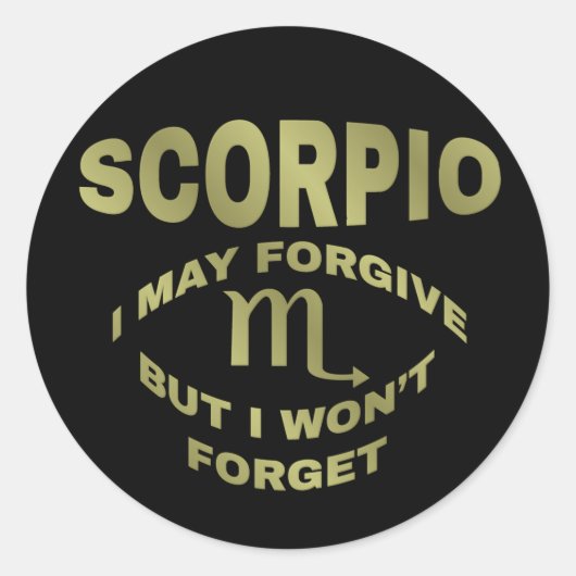 Scorpio Vergeblich Vergiss keine Stickers (Vorderseite)
