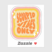 Scorpio Vibes Only, Soft Girl Aesthetic Horoscope Aufkleber (Blatt)