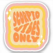 Scorpio Vibes Only, Soft Girl Aesthetic Horoscope Aufkleber (Vorderseite)