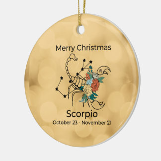 Scorpio Vintag Inspirierte Weihnachtsdekoration Keramik Ornament
