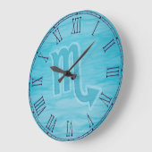 "Scorpio" Wasserzeichen "zodiac clock" Große Wanduhr (Winkel)