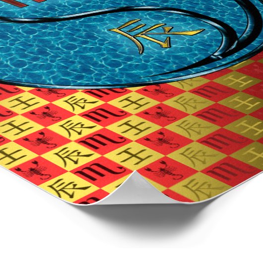 Scorpio & Water Dragon Poster (Ecke)