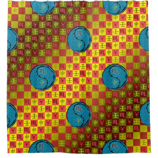 Scorpio & Water Monkey Duschvorhang (Vorderseite)