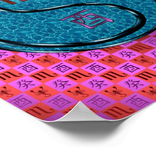 Scorpio & Water Rooster Poster (Ecke)