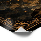 Scorpio Wolf Zodiac Wheel Constellation Celestial  Poster (Ecke)