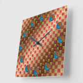 Scorpio & Wood Rat Quadratische Wanduhr (Winkel)