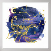 Scorpio-Zeichen des Zodiac-Geburtsdatums Foliendrucke (Vorderseite)