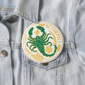 Scorpio Zeichen des Zodiaks auf Button (Beispiel)