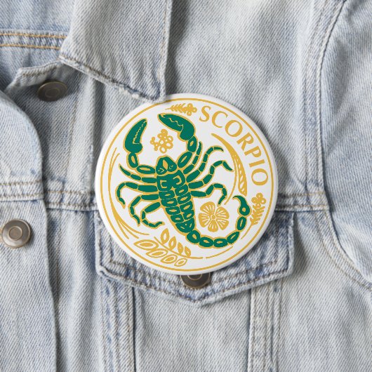 Scorpio Zeichen des Zodiaks auf Button (Beispiel)
