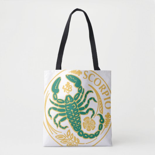Scorpio Zeichen des Zodiaks auf Tasche (Vorderseite)