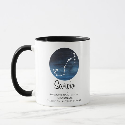 Scorpio-Zeichen, Konstellation, Zodiac-Kaffee Tasse (Links)