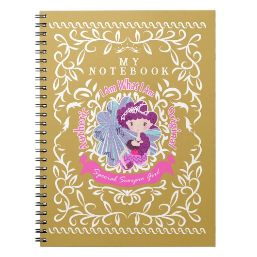 Scorpio-Zeichen. Notizbuch Notizblock (Vorderseite)