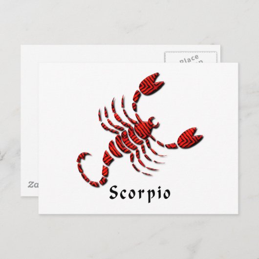 Scorpio-Zeichen Postkarte (Vorne/Hinten)