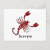 Scorpio-Zeichen Postkarte (Vorderseite)