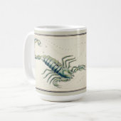 Scorpio Zodiac Antique Astronomisches Diagramm Kaffeetasse (Vorderseite Links)