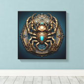 Scorpio Zodiac Art Canvas – Mechanica Astralis Leinwanddruck (Insitu (Holzboden))