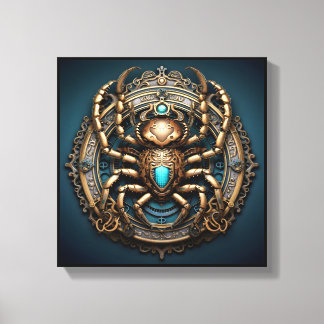 Scorpio Zodiac Art Canvas – Mechanica Astralis Leinwanddruck