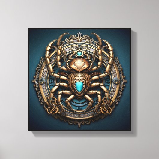 Scorpio Zodiac Art Canvas – Mechanica Astralis Leinwanddruck (Vorderseite)