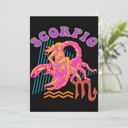 Scorpio Zodiac Art Lover Geschenk | Perfekte Gesch Ankündigung (Stehend Vorderseite)