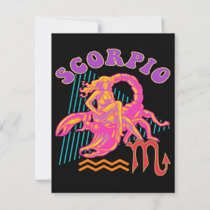 Scorpio Zodiac Art Owner Geschenk Niedliches, lu Einladung