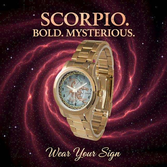 Scorpio Zodiac Astrologie Design Armbanduhr (Von Creator hochgeladen)