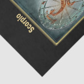 Scorpio Zodiac Astrologie Design Horoskop Seidenpapier (Ausschnitt)