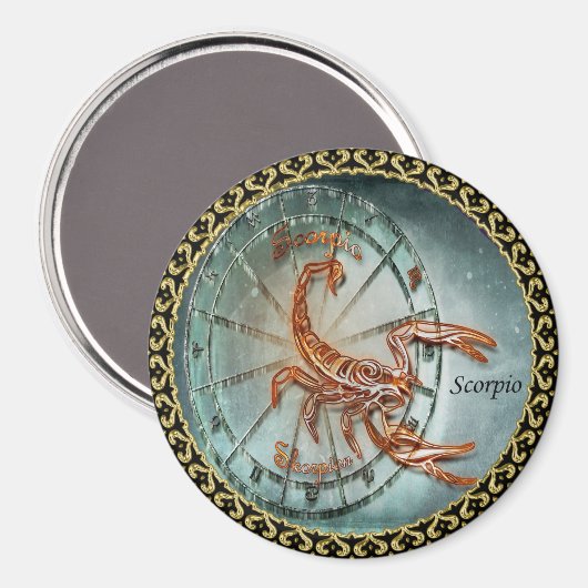 Scorpio Zodiac Astrologie Design Magnet (Vorderseite/Rückseite)