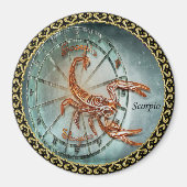 Scorpio Zodiac Astrologie Design Magnet (Vorne)