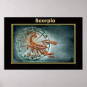 Scorpio Zodiac Astrologie Design Poster (Vorne)