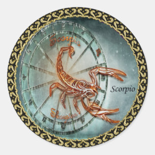 Scorpio Zodiac Astrologie Design Runder Aufkleber