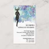 *~* SCORPIO Zodiac Astrologie Lesungen Blau Aquama Visitenkarte (Rückseite)