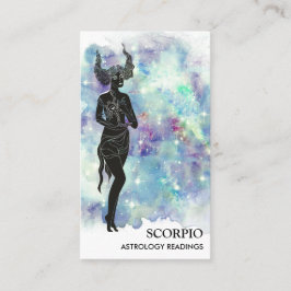 *~* SCORPIO Zodiac Astrologie Lesungen Blau Aquama Visitenkarte