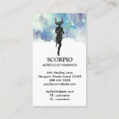 *~* SCORPIO Zodiac Astrologie Lesungen Blau Aquama Visitenkarte (Rückseite)