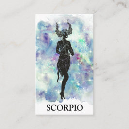 *~* SCORPIO Zodiac Astrologie Lesungen Blau Aquama Visitenkarte
