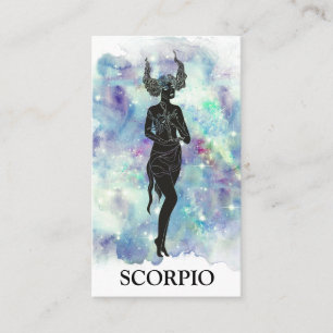 *~* SCORPIO Zodiac Astrologie Lesungen Blau Aquama Visitenkarte