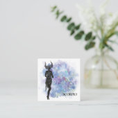 *~* SCORPIO Zodiac Astrologie Lesungen Rosa + Blau Quadratische Visitenkarte (Stehend Vorderseite)