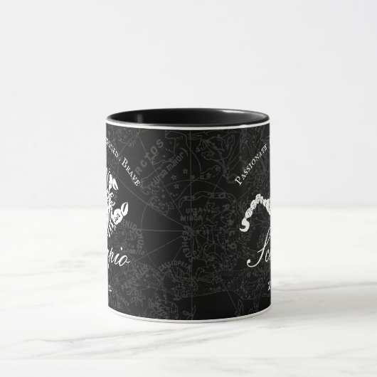 Scorpio Zodiac Astrologie Persönlichkeit Schwarz C Tasse (Zentrum)