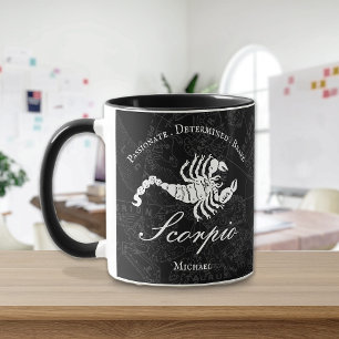 Scorpio Zodiac Astrologie Persönlichkeit Schwarz  Tasse
