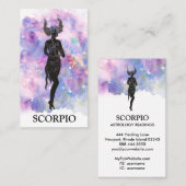*~* SCORPIO Zodiac Astrologie Readings Blue Pink Visitenkarte (Vorne/Hinten)