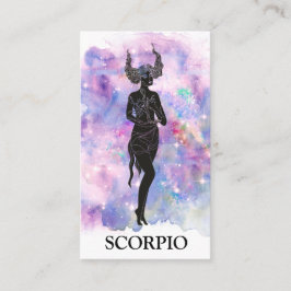 *~* SCORPIO Zodiac Astrologie Readings Blue Pink  Visitenkarte