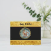 Scorpio Zodiac Astrologie Schwarze Goldfolie Desig Postkarte (Stehend Vorderseite)