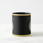 Scorpio Zodiac Astrologie Schwarze Goldfolie Desig Tasse (Zentrum)