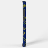 Scorpio Zodiac+Astrologie Symbole Muster Gld+Blues Samsung Galaxy Hülle (Rechte Seite)