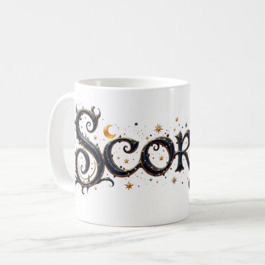 Scorpio Zodiac Astrologie Tasse (Vorderseite Links)