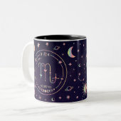 Scorpio Zodiac Astrologisches Zeichen Zweifarbige Tasse (Vorderseite Links)