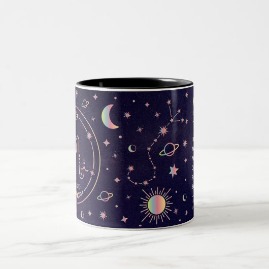 Scorpio Zodiac Astrologisches Zeichen Zweifarbige Tasse (Mittel)